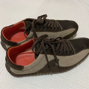 Armani Jeans Men’s Suede/Canvas Casual Sneakers